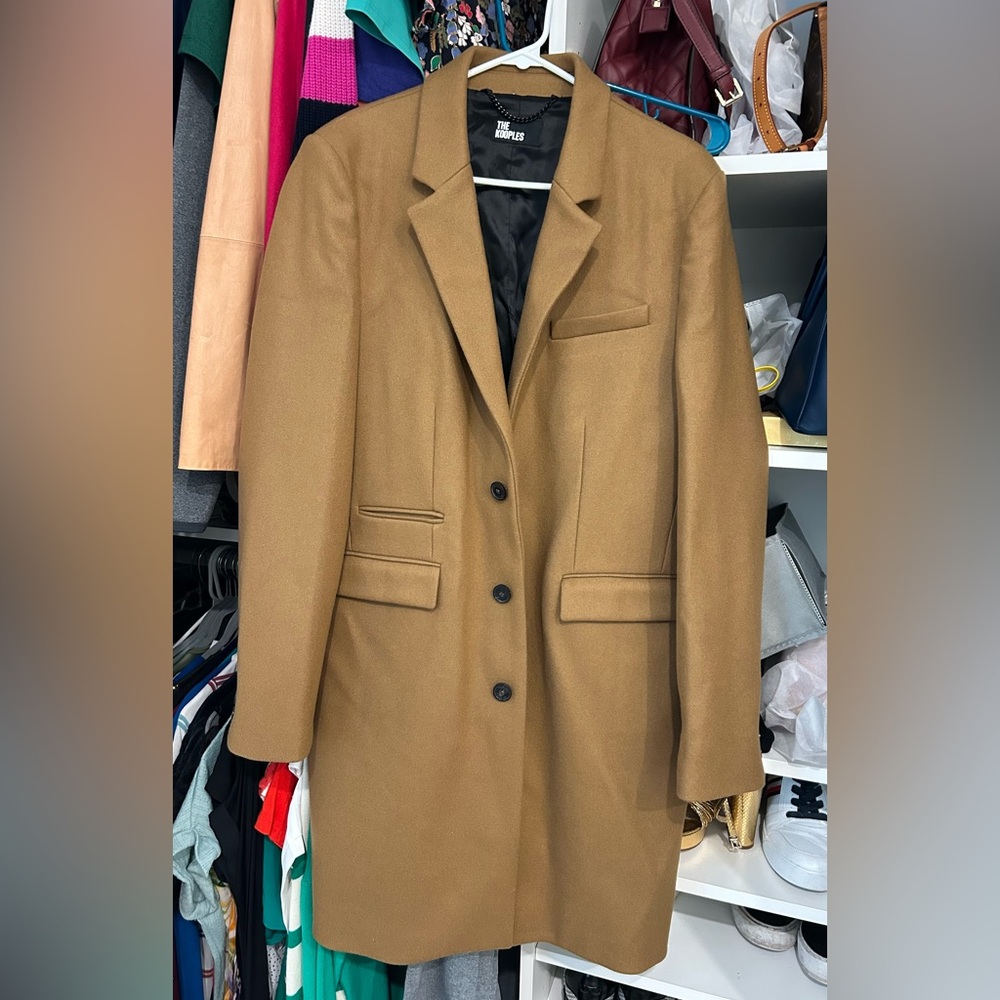The Kooples Woolen Mix Camel Coat | Men’s Size 48 | BNWT $775
